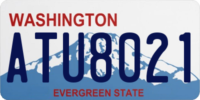 WA license plate ATU8021