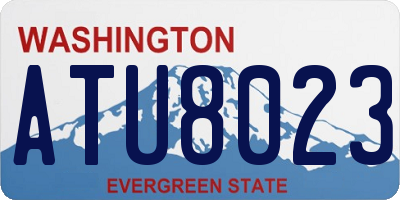 WA license plate ATU8023