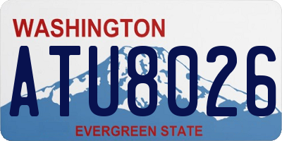 WA license plate ATU8026