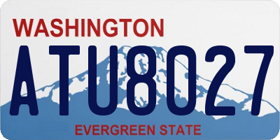 WA license plate ATU8027