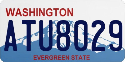 WA license plate ATU8029