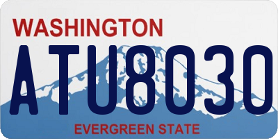 WA license plate ATU8030