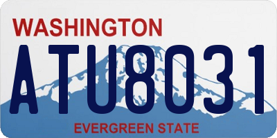 WA license plate ATU8031