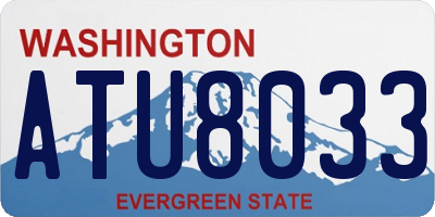 WA license plate ATU8033