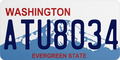 WA license plate ATU8034