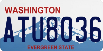 WA license plate ATU8036