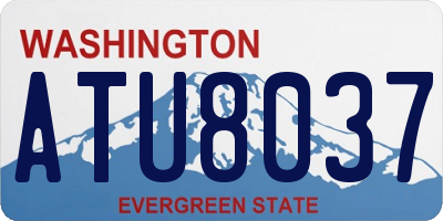 WA license plate ATU8037