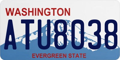 WA license plate ATU8038