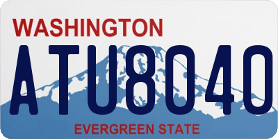 WA license plate ATU8040