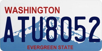 WA license plate ATU8052
