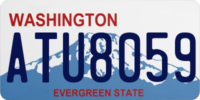 WA license plate ATU8059