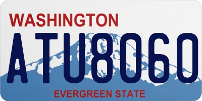 WA license plate ATU8060
