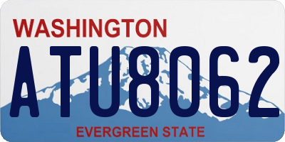 WA license plate ATU8062
