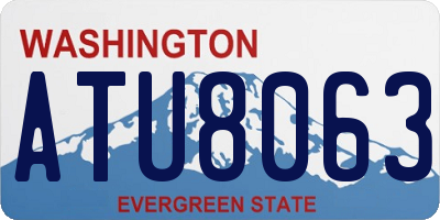 WA license plate ATU8063