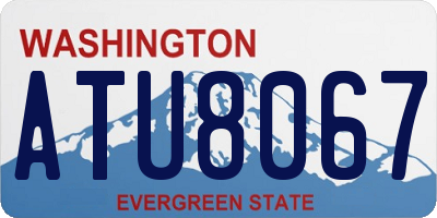 WA license plate ATU8067