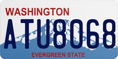 WA license plate ATU8068