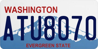 WA license plate ATU8070