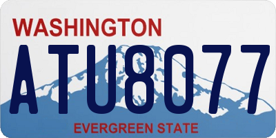 WA license plate ATU8077
