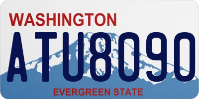 WA license plate ATU8090