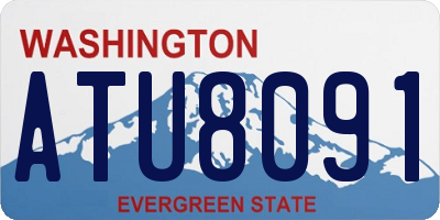 WA license plate ATU8091