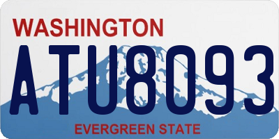 WA license plate ATU8093