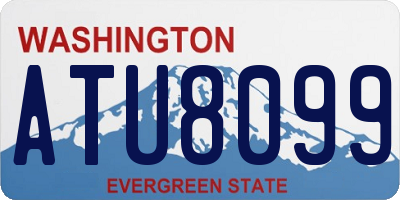 WA license plate ATU8099