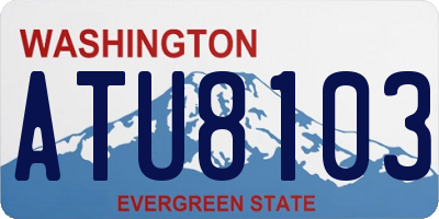 WA license plate ATU8103