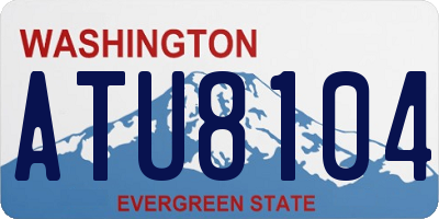 WA license plate ATU8104