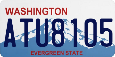 WA license plate ATU8105