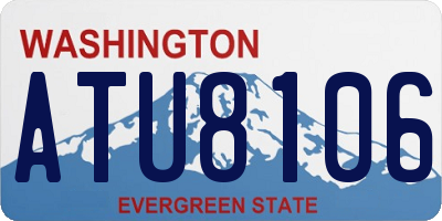 WA license plate ATU8106
