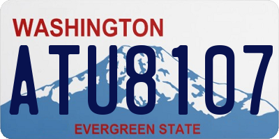 WA license plate ATU8107