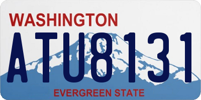 WA license plate ATU8131