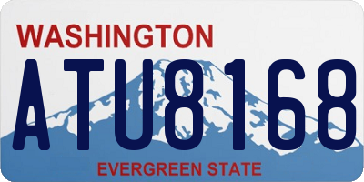 WA license plate ATU8168