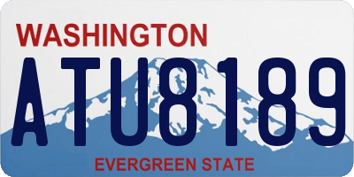 WA license plate ATU8189