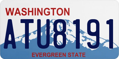 WA license plate ATU8191