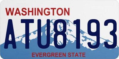 WA license plate ATU8193