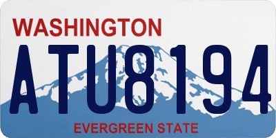 WA license plate ATU8194