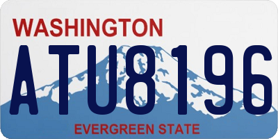WA license plate ATU8196