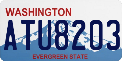 WA license plate ATU8203