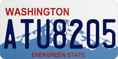 WA license plate ATU8205
