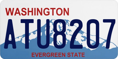 WA license plate ATU8207
