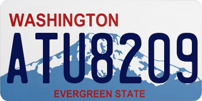 WA license plate ATU8209