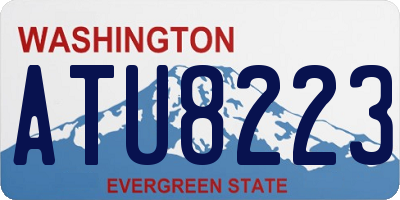 WA license plate ATU8223