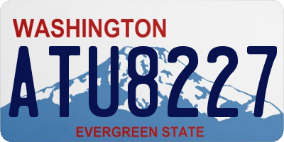 WA license plate ATU8227