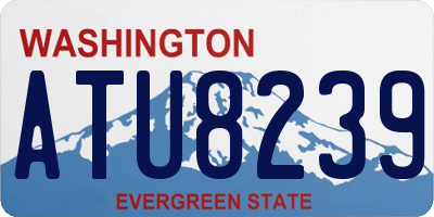 WA license plate ATU8239