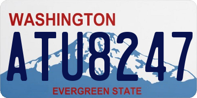 WA license plate ATU8247