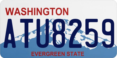 WA license plate ATU8259