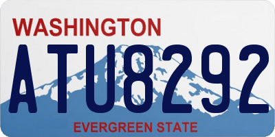 WA license plate ATU8292