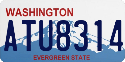 WA license plate ATU8314