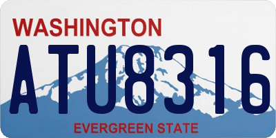 WA license plate ATU8316